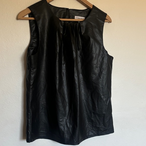 Calvin Klein Women's Black Sleeveless Blouse - Picture 1 of 7